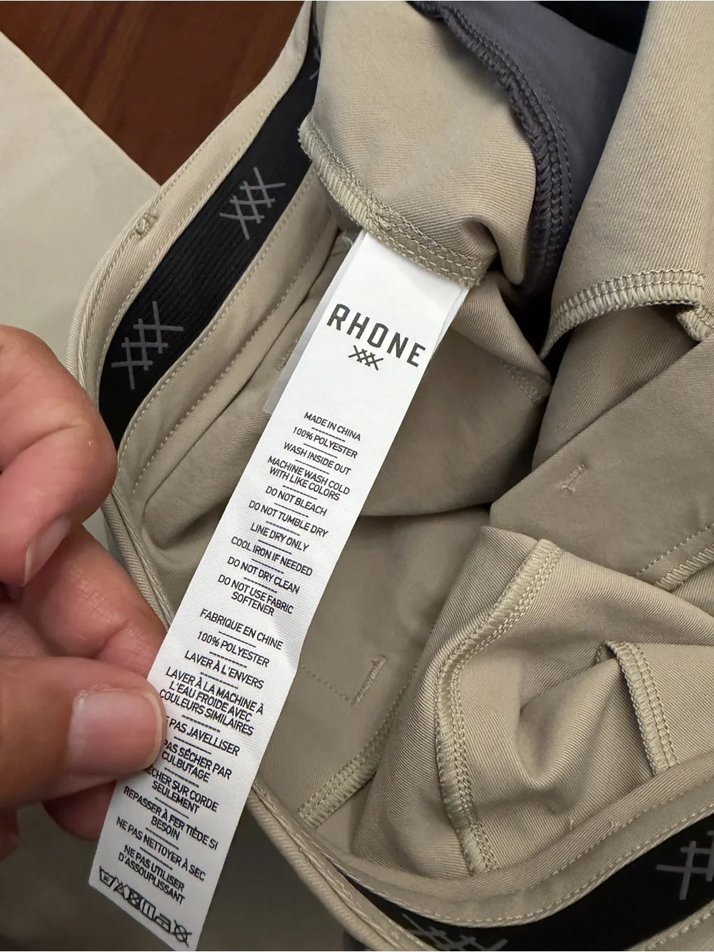 Rhone Commuter Men's Slim Straight Chino Pants - Khaki